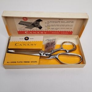 Vintage Canary Pinking Shears Like New Original Box